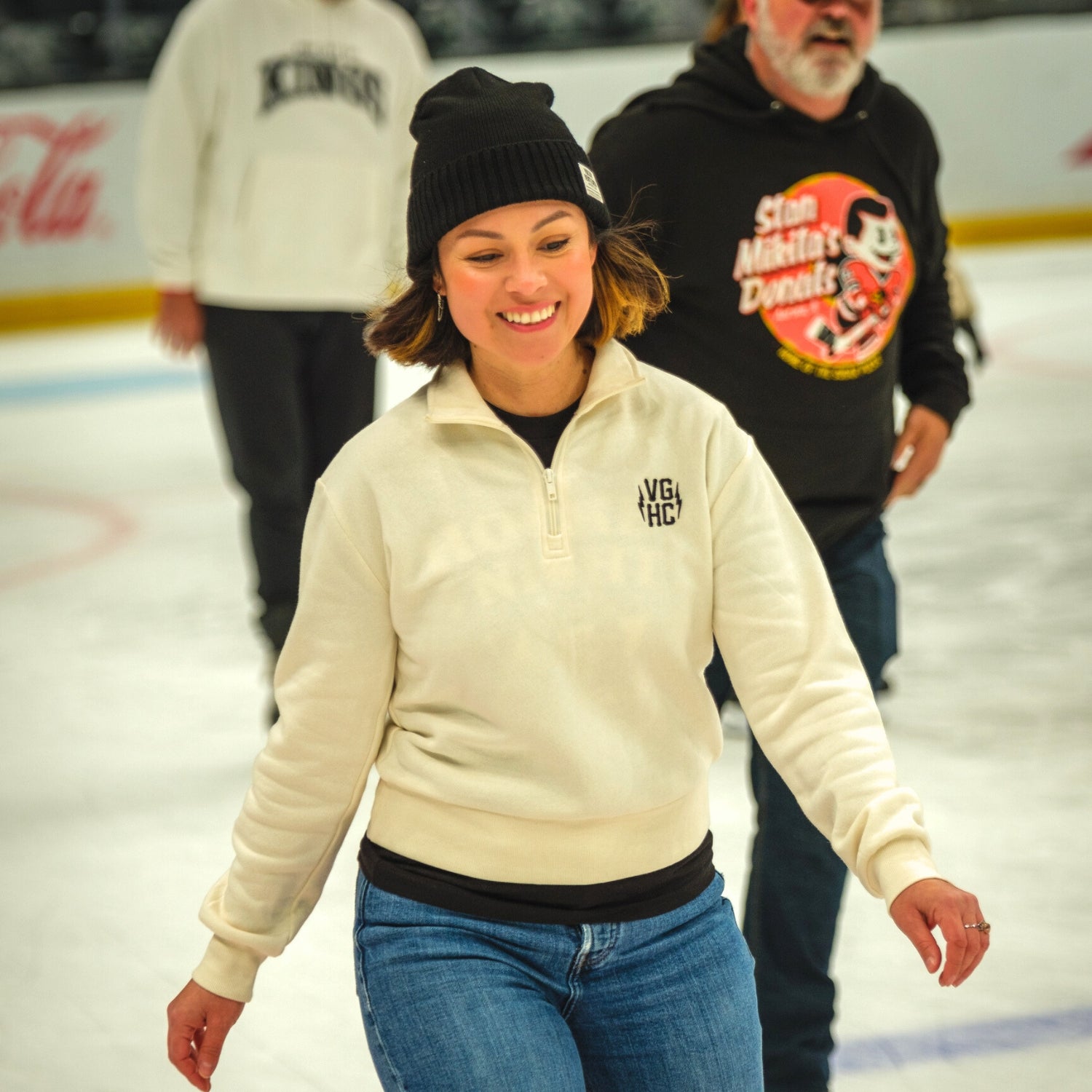 Orquest aedelweiss Hockey Clothing Company gets a group of fans together to go to a NHL Los Angles Kings LAK game and then skate on the ice after